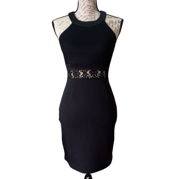 Black Cocktail Mini Dress for Women Size Small - Picture 7 of 7